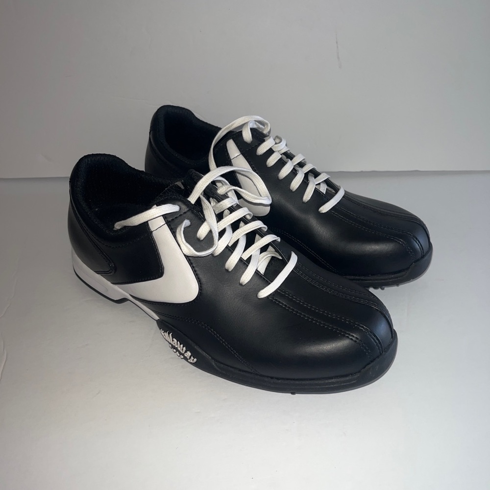 CALLAWAY X Series Black  MENS LEATHER GOLF SHOES SIZE 8.5